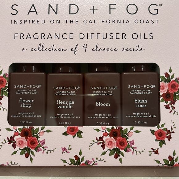 Sand + Fog Diffuser Oils Flower Shop Fleur de Vanilla Bloom Blush Rose NEW 4 pk - Picture 2 of 3